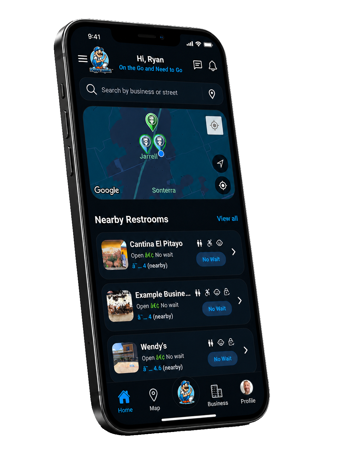 Pappa Squat mobile app shown on a phone